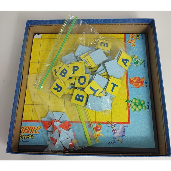 Milton Bradley Scrabble Junior Board Game With 2 Sided Board - Picture 2 of 6